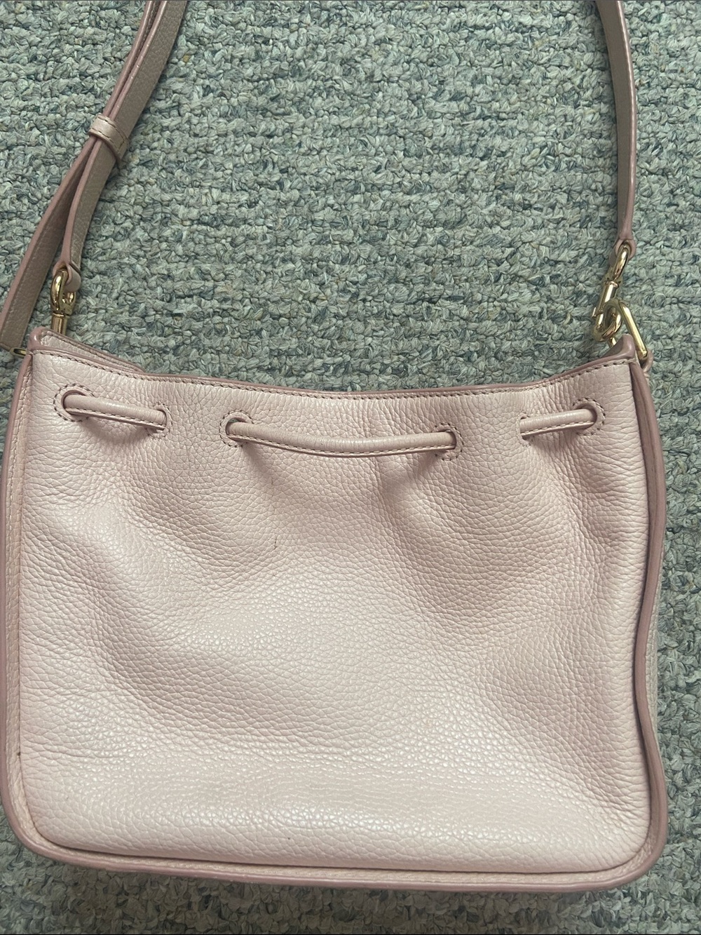 Marc Jacobs Blush Pink Leather Drawstring Crossbody Bag - Picture 8 of 12